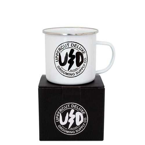 UPPERCUT DELUXE ENAMEL TRAVEL MUG WHITE