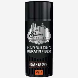THE SHAVE FACTORY HAIR BUILDING KERATIN FIBER DARK BROWN 21GR
