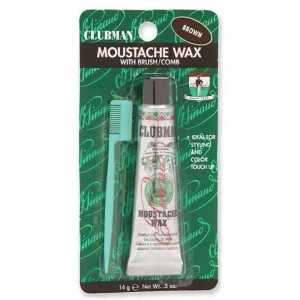 CLUBMAN MOUSTACHE WAX BROWN...
