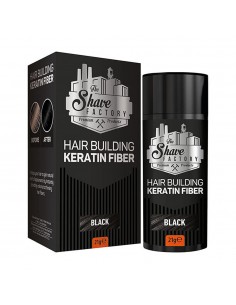 THE SHAVE FACTORY HAIR BUILDING KERATIN FIBER BLACK 21GR
